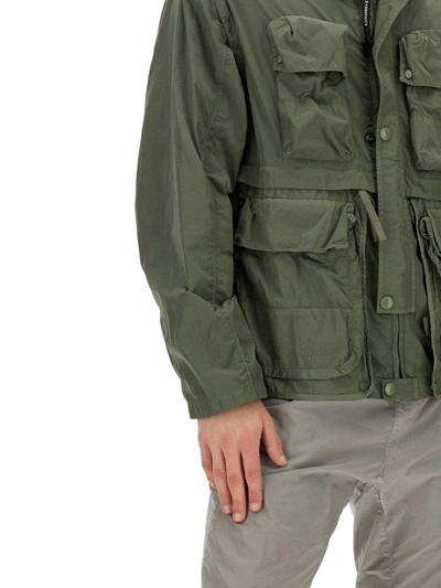 Shop C.p. Company Jacket With Pockets In Green