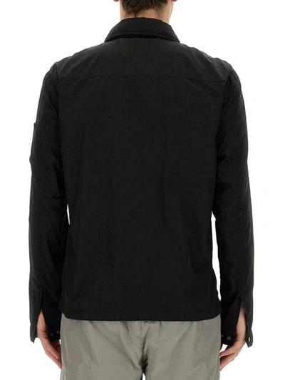 Shop C.p. Company Jacket With Zip In Black