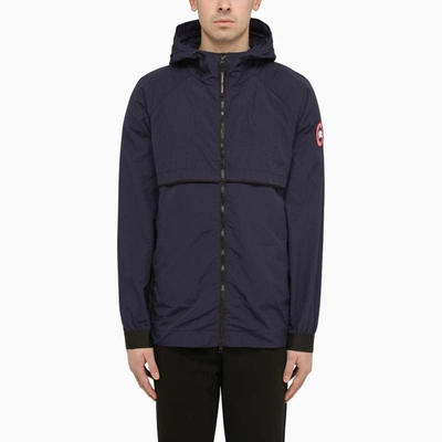 Shop Canada Goose Faber Atlantic Navy Jacket With Hood In Blue