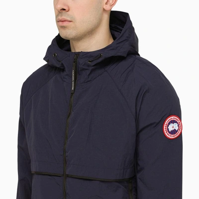 Shop Canada Goose Faber Atlantic Navy Jacket With Hood In Blue