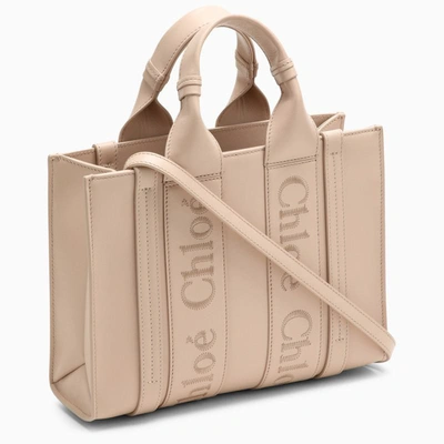 Shop Chloé Woody Mini Bag In Pink