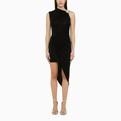 Shop David Koma Midi Dress With Crystal Ball In Black