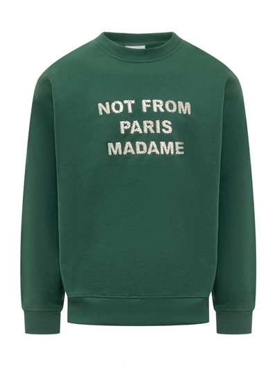 Shop Drôle De Monsieur Drole De Monsieur The Slogan Sweatshirts In Green
