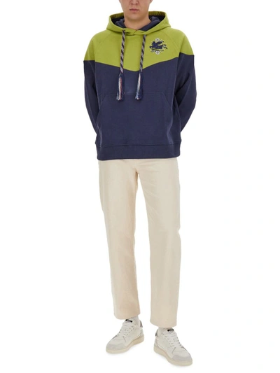 Shop Etro Hooded Sweatshirt With Logo In Green