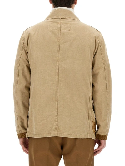 Shop Fay Jacket 4 Hooks In Beige