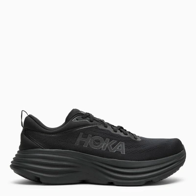 Shop Hoka One One Bondi 8 Mesh Low-top Sneakers In Black