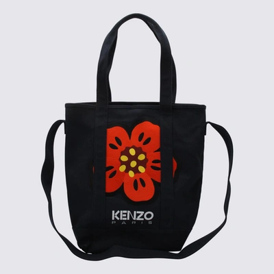 Shop Kenzo Navy Cotton Tote Bag In Blue