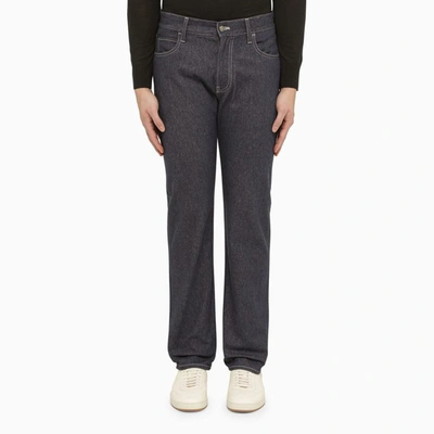 Shop Loro Piana Surge Regular Denim Jeans In Blue