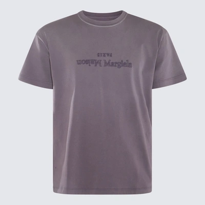 Shop Maison Margiela Violet Cotton T-shirt In Aubergine