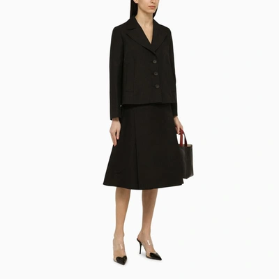 Shop Marni Flared Midi Skirt In Black
