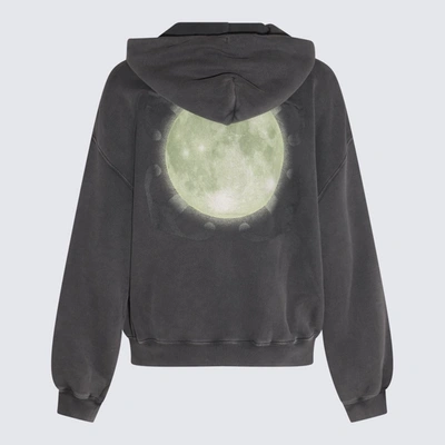 Shop Off-white Black And Neon Green Cotton Super Moon Sweatshirt