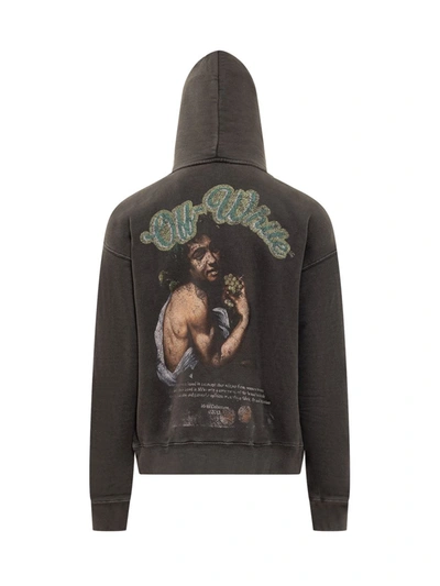 Shop Off-white Sweatshirt With Bacchus Print In Black