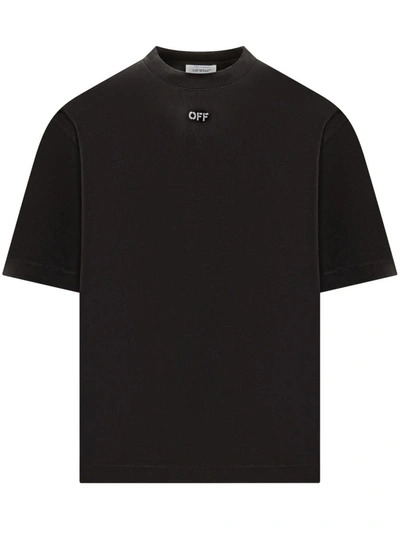 Shop Off-white T-shirt With Scribble Skate Logo In Black