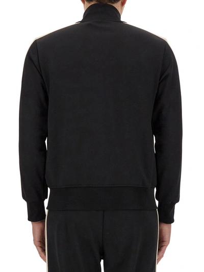 Shop Palm Angels Zip Sweatshirt. In Black