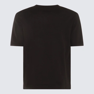 Shop Piacenza Cashmere Black Cotton T-shirt