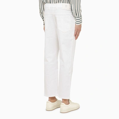 Shop Pt Torino Denim Regular Trousers In White
