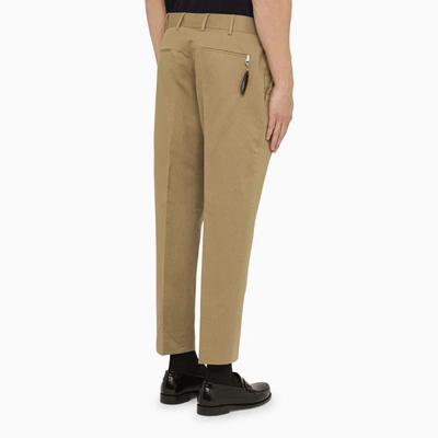 Shop Pt Torino Rope-coloured Slim Trousers In And In Beige