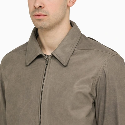 Shop Rick Owens Grey Shirt In Beige
