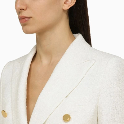 Shop Tagliatore J-alicia Double-breasted Jacket In White