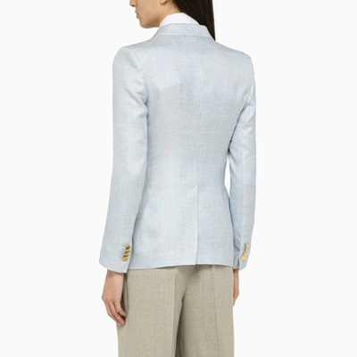 Shop Tagliatore Light Double-breasted Jacket In Blue