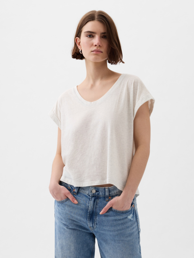 Shop Gap Muscle Dolman T-shirt In Pale Heather Grey