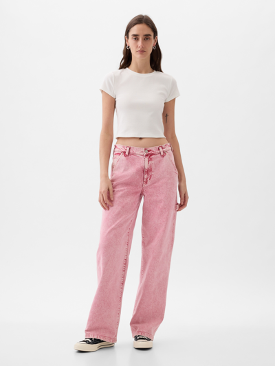Shop Gap Mid Rise '90s Loose Carpenter Jeans In New Rose