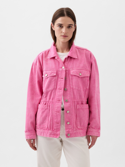 Shop Gap Cinched Denim Jacket In India Pink
