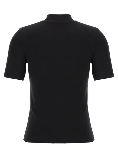 Shop Balmain Logo Buttons T-shirt Black