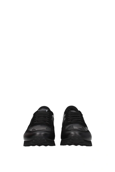 Shop Valentino Sneakers Leather Black