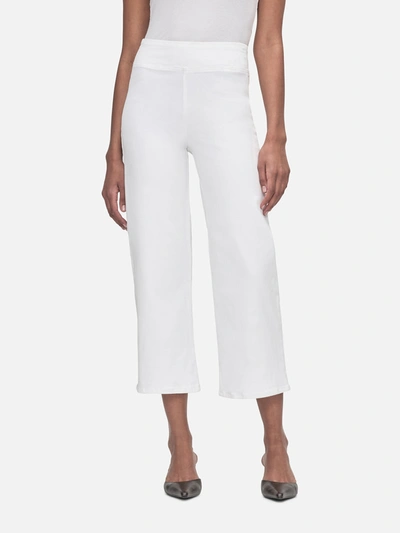 Shop Frame The Jetset Wide Crop Jeans In White