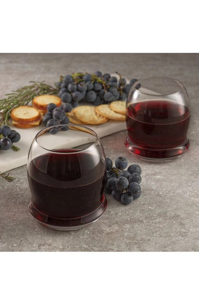 Joyjolt Cosmos Crystal Stemless Wine Glass In Clear
