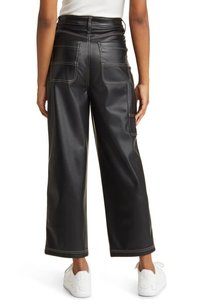 Shop Blanknyc Baxter Rib Cage Faux Leather Carpenter Pants In City Bound