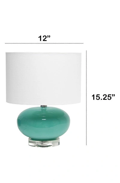 Shop Lalia Home 15.25" Ovaloid Table Lamp In Aqua