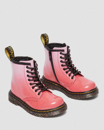 Shop Dr. Martens' Toddler 1460 Gradient Glitter Leather Lace Up Boots In Pink
