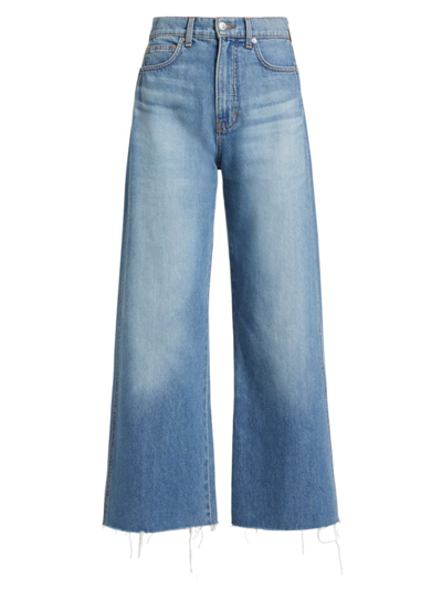 Shop Veronica Beard Women's Taylor High-rise Wide Crop Jeans In Enough Said