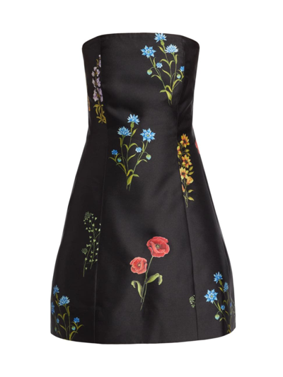 Shop Sachin & Babi Women's Alanna Floral Strapless Dress In Noir Bouquet