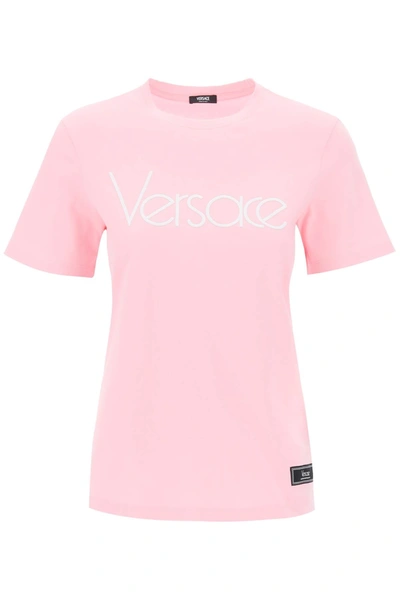 Shop Versace T Shirt Girocollo 1978 Re Edition In Pink