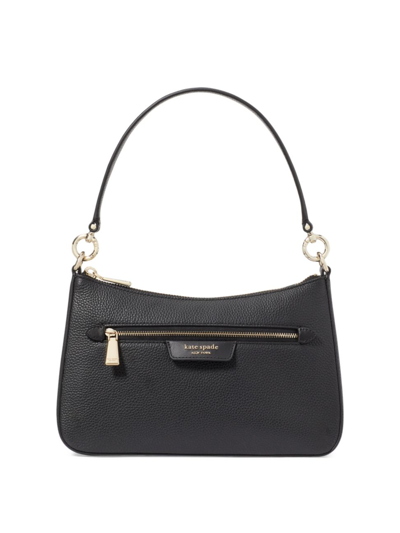 Shop Kate Spade Women's Hudson Pebbled Leather Crossbody Bag In Black