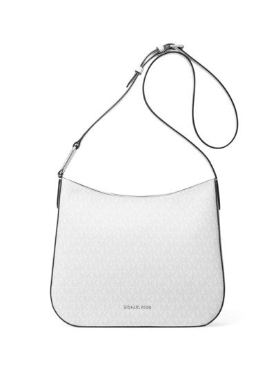 Shop Michael Michael Kors Women's Kensington Large Crossbody Bag In Optic White