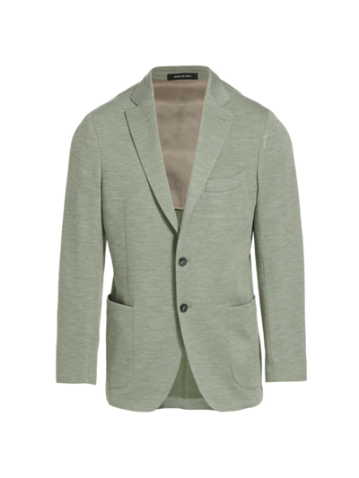 Shop Saks Fifth Avenue Men's Collection Heather Knit Sportcoat In Green