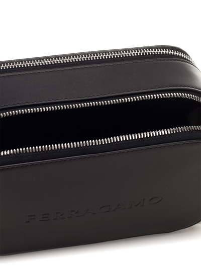 Shop Ferragamo Crossbody Camera Case In Black