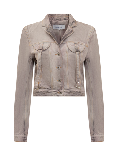 Off-white `laundry` Cargo Jacket In Burnished Lilac