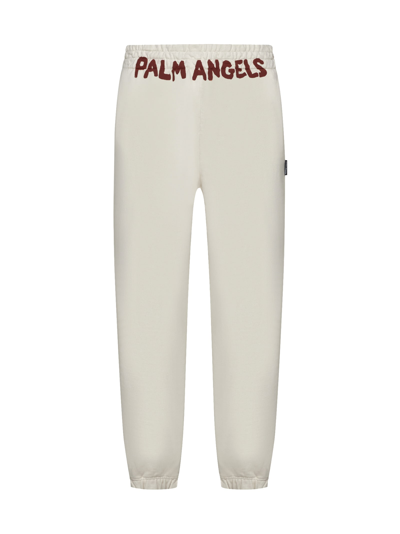 Shop Palm Angels Pants In Off White Red