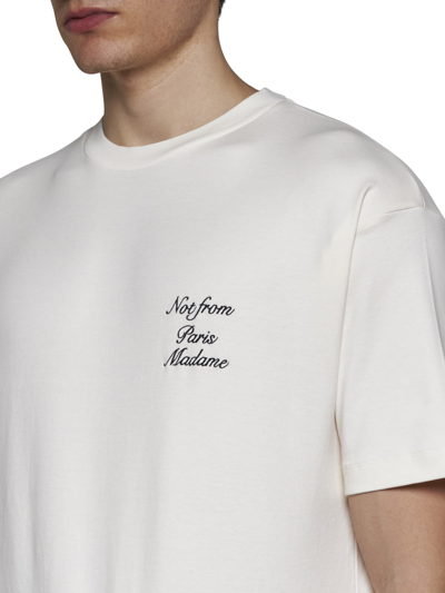 Shop Drôle De Monsieur T-shirt In Cream