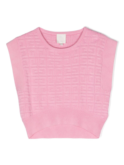 Shop Givenchy Blouse Smanicata 4g Jacquard In Pink