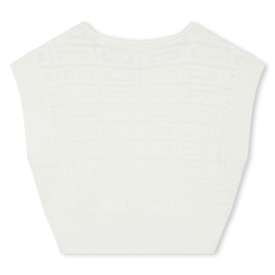 Shop Givenchy Canotta Crop Con Logo 4g Jacquard In White