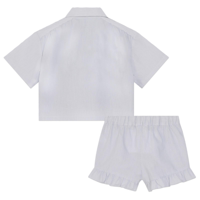 Shop Givenchy Set With Striped Shorts In White