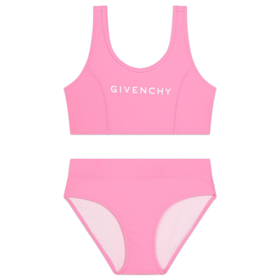 Shop Givenchy High-waisted Bikini Bottom With Logo In Pink