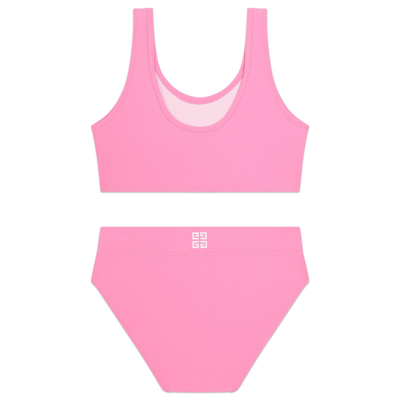 Shop Givenchy High-waisted Bikini Bottom With Logo In Pink