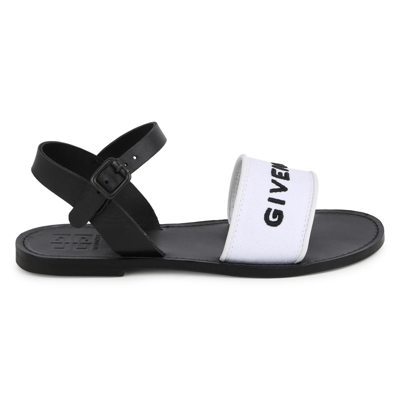 Shop Givenchy Sandals With Logo Embroidery In White